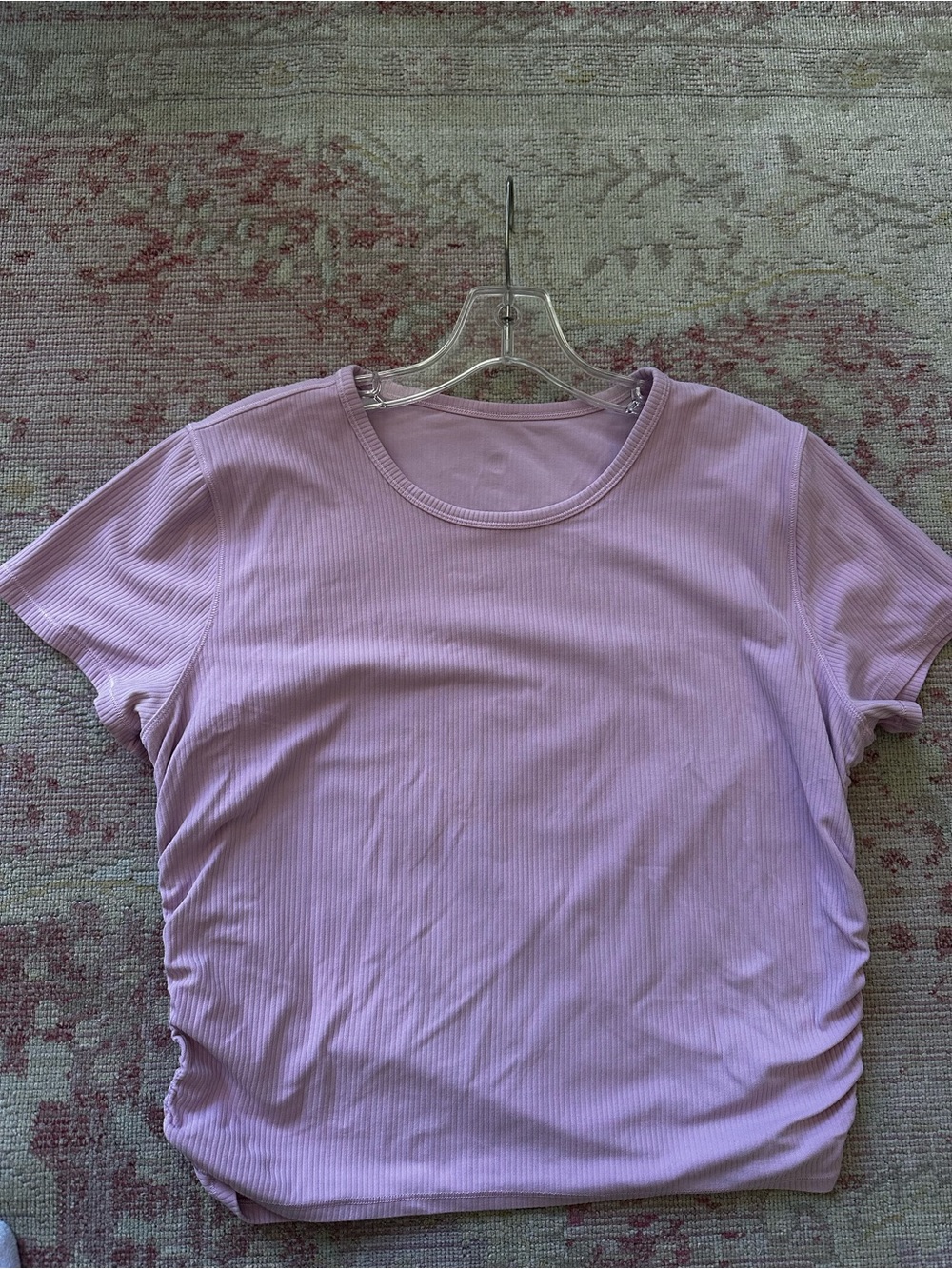 Lululemon Ribbed Pink Short Sleeve T-shirt